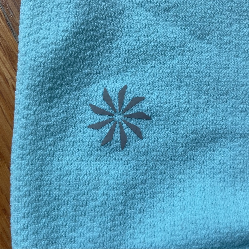 Athleta Kids Long Sleeve Tee - Light Blue with Gray Design